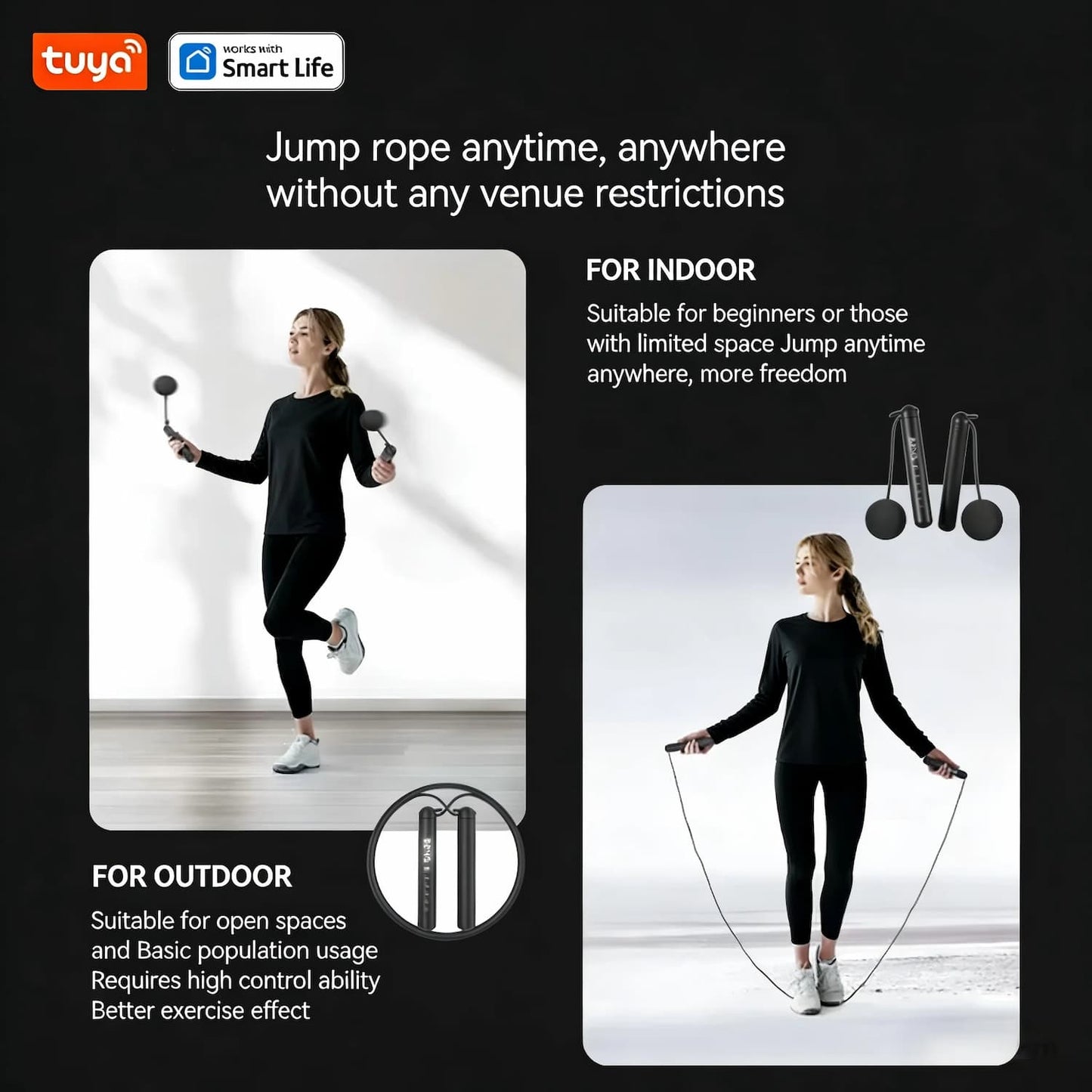 Smart Jump Rope App Tracking LED Display – Crossfit Skipping Rope for Home Gym Cardio Workout