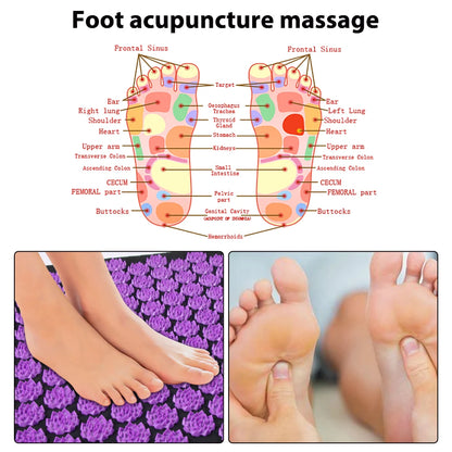 Acupressure Yoga Mat Kuznetsov'S Applicator Cushion Sensi Massage Body Needles with Spikes Pillow Foot Massager Fitness Pilates