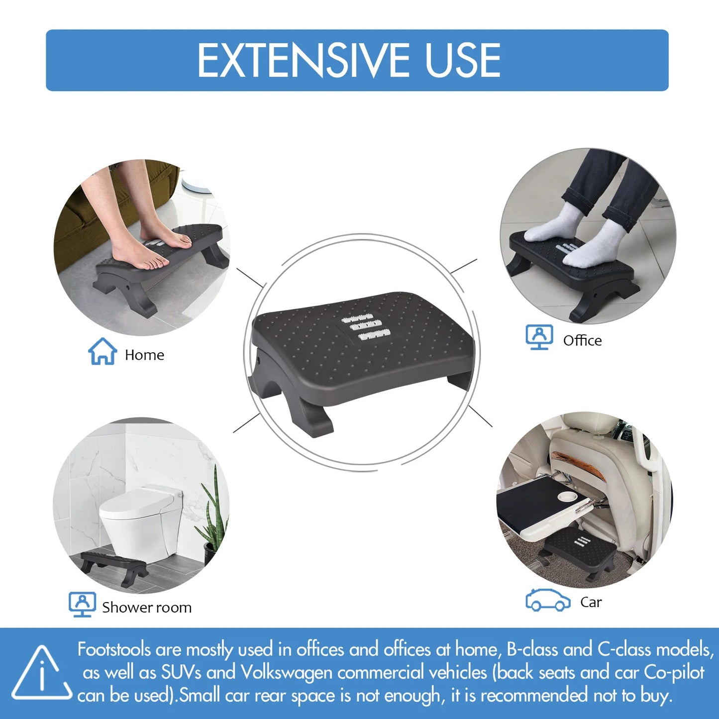 Ergonomic under Desk Footrest Massage Rollers Leg Rest Pain Relief Non-Slip Foot Stool Posture Correction as Christmas New Gift
