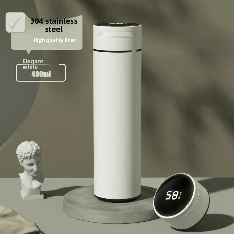 316Stainless Steel Smart Thermos Mugledtemperature Display Touch Control Insulated Water Bottle Tea Separation Forchristmas Gift