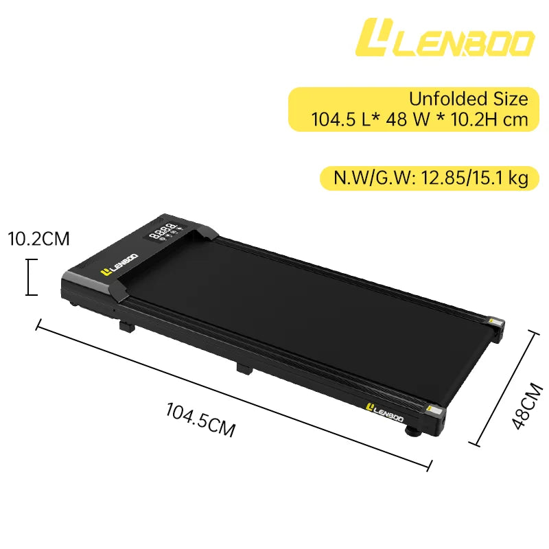 Lenboo 2.0HP Motor Walking Pad Treadmill Home Office Fitness under Desk Portable Electric Running Machine