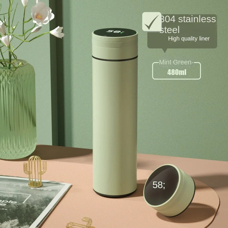 316Stainless Steel Smart Thermos Mugledtemperature Display Touch Control Insulated Water Bottle Tea Separation Forchristmas Gift