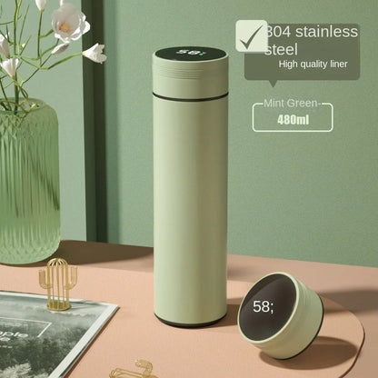 316Stainless Steel Smart Thermos Mugledtemperature Display Touch Control Insulated Water Bottle Tea Separation Forchristmas Gift