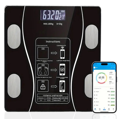 Smart Body Fat Scale Bluetooth Health Scale Wireless LED Digital Weight Scale Body Composition Analyzer Testing Body Fat Scale