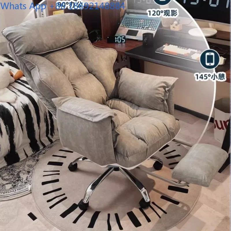 Comfortable for Long Sitting, Computer Sofa, Bedroom Desk Chair, Office Chair, Can Sit and Lie, with Backrest
