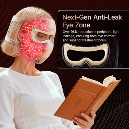 M300 4D LED Light Therapy Mask 311 Leds, 4 Modes, Anti-Aging & Acne Care, Ergonomic Silicone Design, Visual Comfort