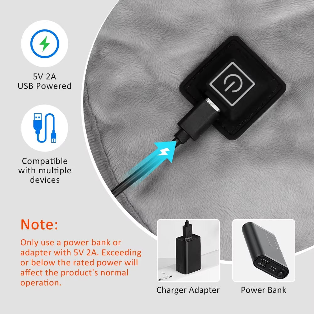 Electric Heating Shoulder Neck Pads Cervical Shawl Massager Cervical Brace Wrap Thermal Compress Relieve Fatigue Warm Back