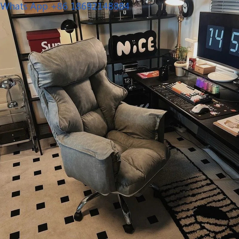 Comfortable for Long Sitting, Computer Sofa, Bedroom Desk Chair, Office Chair, Can Sit and Lie, with Backrest