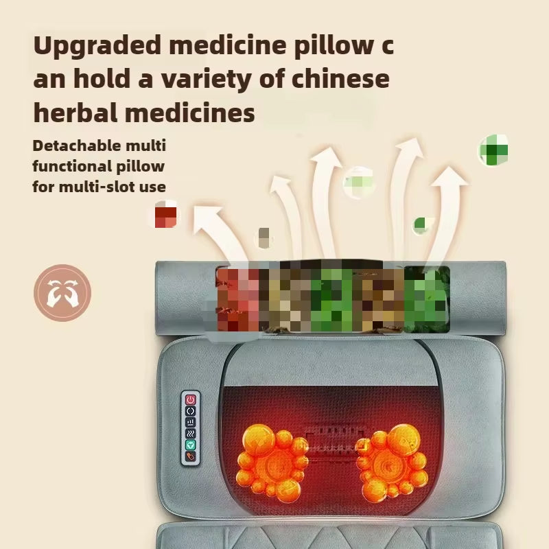 Electric Full Body Massage Mattress with Heating Hand Control Shoulder Neck Waist Airbag Back Kneading Vibration Massage Cushion