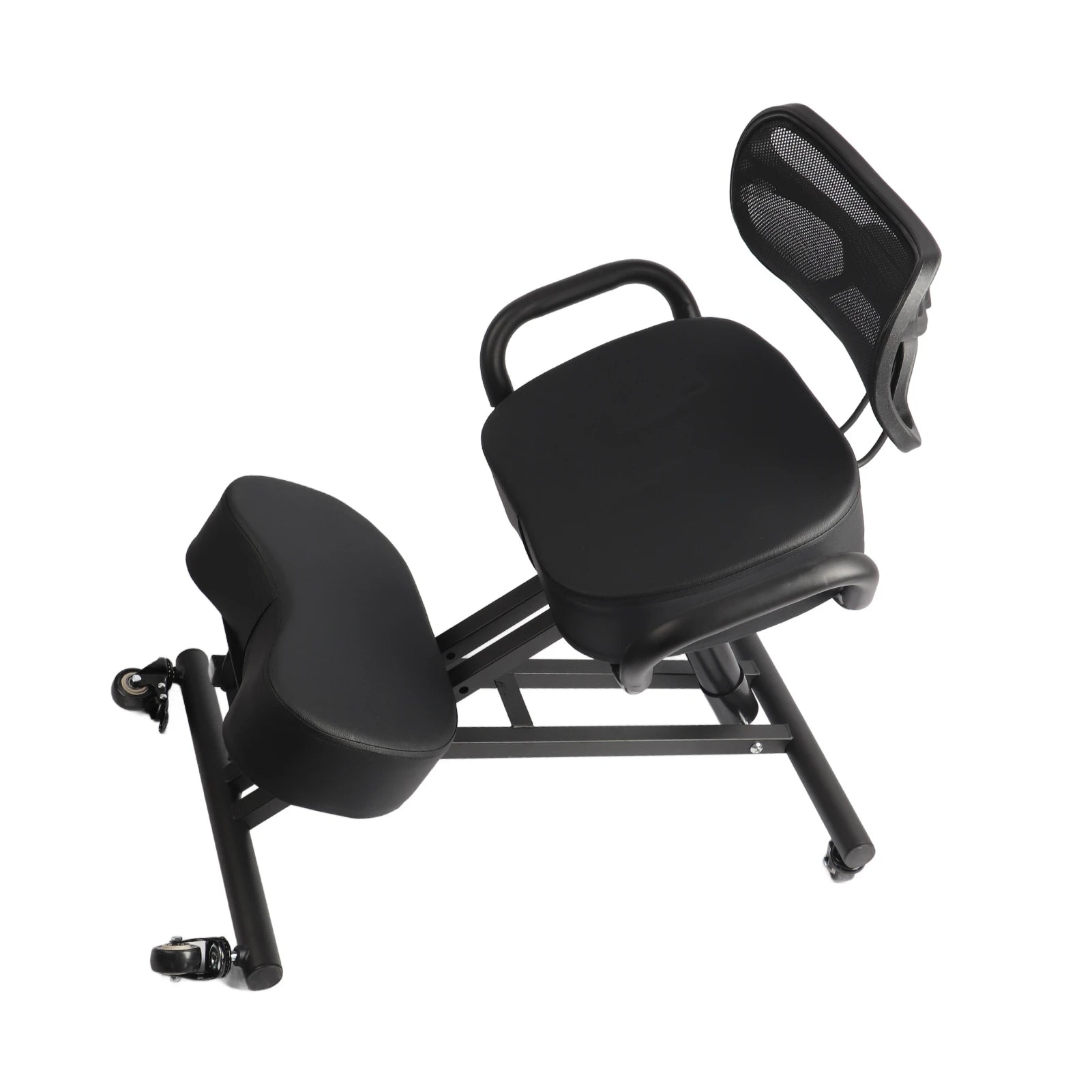 Height Adjustable Ergonomic Breathable Back Support Kneeling Chair with Leather Cushion Kneeling Chair Orthopaedic Stool