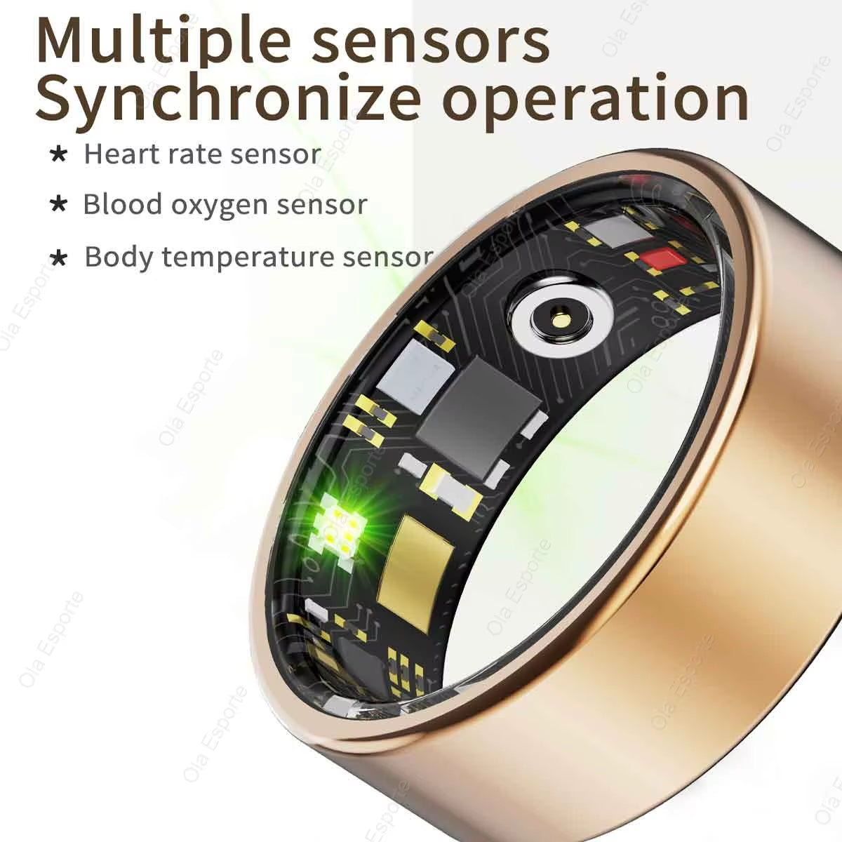 2025 New Smart Ring Men Women, Heart Rate and Blood Oxygen Monitor Smartring IP68 & 5ATM Waterproof, Multi-Sport Mode Rings Man