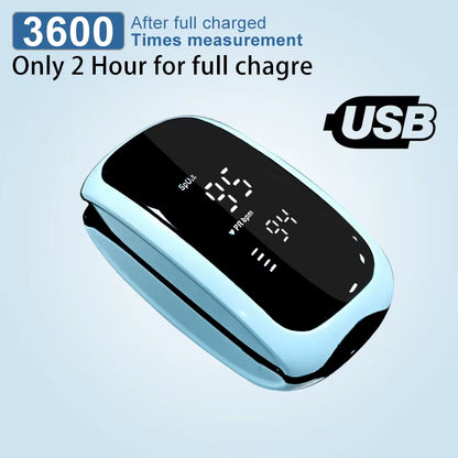 Rechargeable Medical Oximeter Strap Lanyard Fingertip Pulse Oximeter Blood Oxygen Saturation Monitor Digital LED Display Child