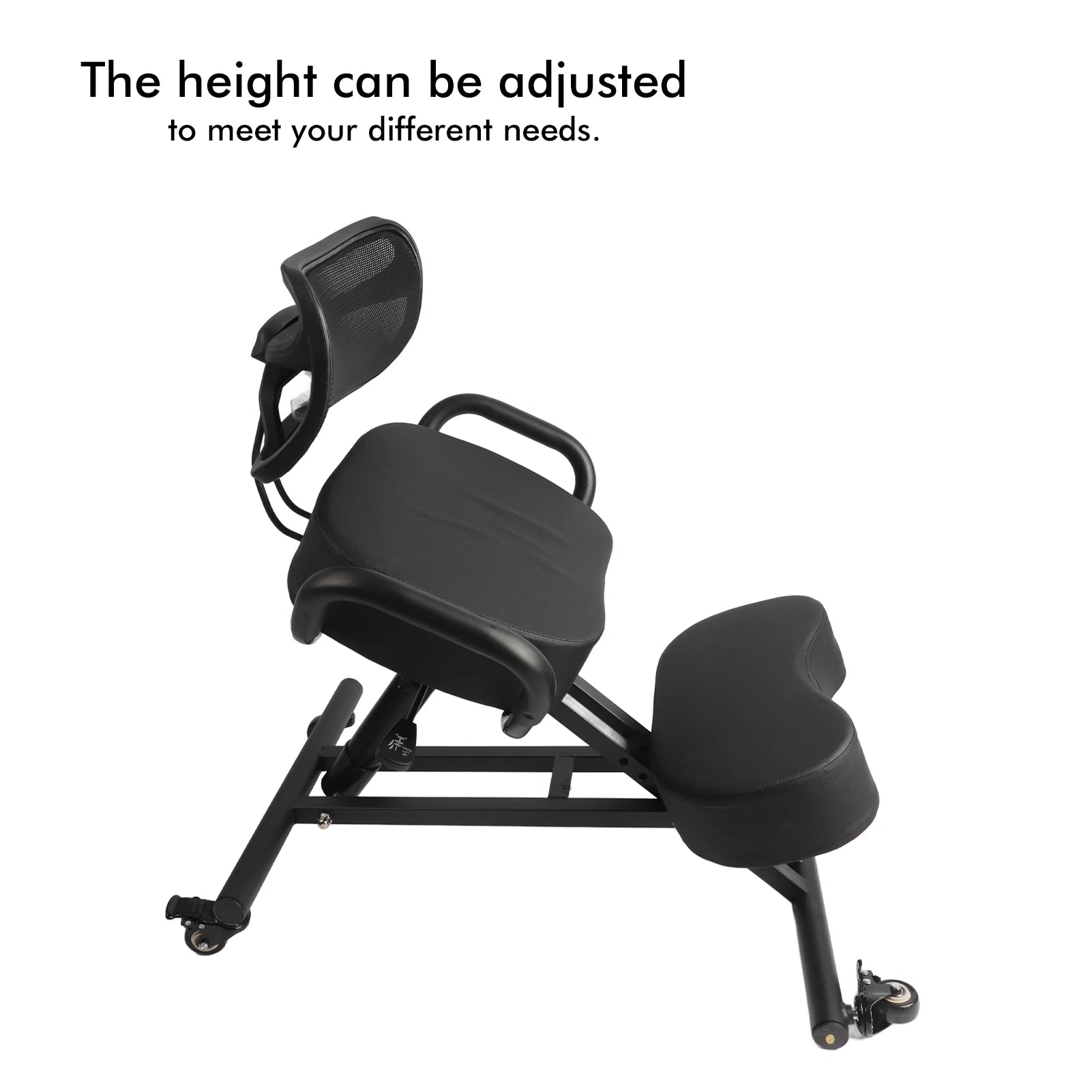 Height Adjustable Ergonomic Breathable Back Support Kneeling Chair with Leather Cushion Kneeling Chair Orthopaedic Stool