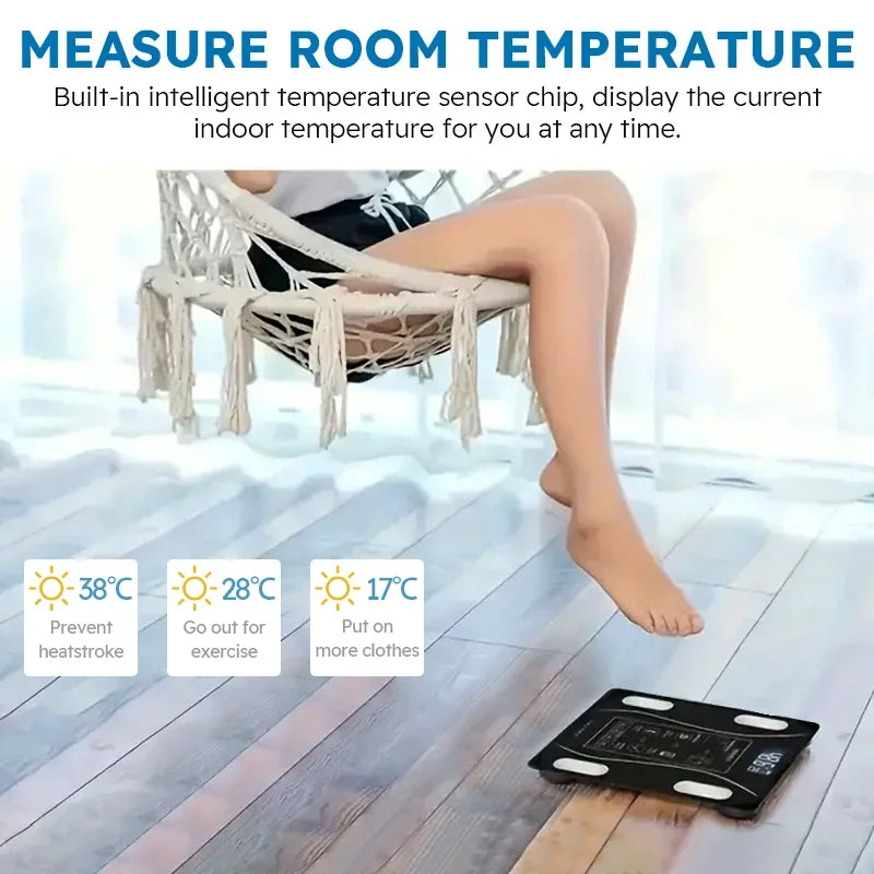 Smart Body Fat Scale Bluetooth Health Scale Wireless LED Digital Weight Scale Body Composition Analyzer Testing Body Fat Scale