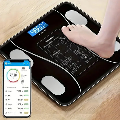 Smart Body Fat Scale Bluetooth Health Scale Wireless LED Digital Weight Scale Body Composition Analyzer Testing Body Fat Scale