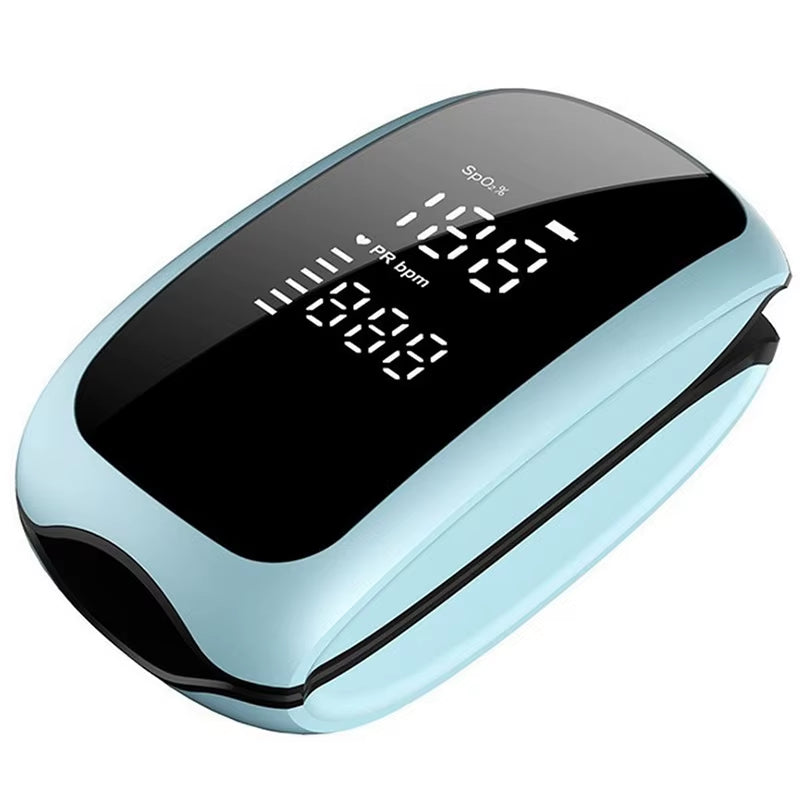 Rechargeable Medical Oximeter Strap Lanyard Fingertip Pulse Oximeter Blood Oxygen Saturation Monitor Digital LED Display Child