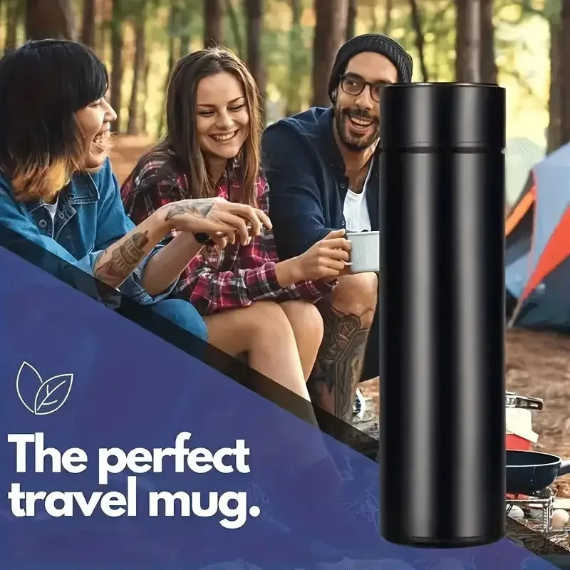 316Stainless Steel Smart Thermos Mugledtemperature Display Touch Control Insulated Water Bottle Tea Separation Forchristmas Gift