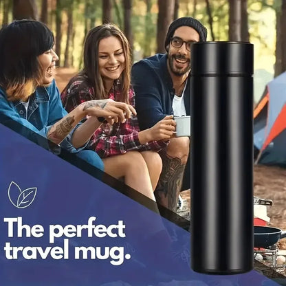 316Stainless Steel Smart Thermos Mugledtemperature Display Touch Control Insulated Water Bottle Tea Separation Forchristmas Gift