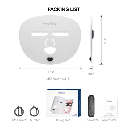 510K Wireless Near-Infrared and Red Light Therapy Facial Mask for Powerful Anti-Ageing Professional Ultra-Light Mask