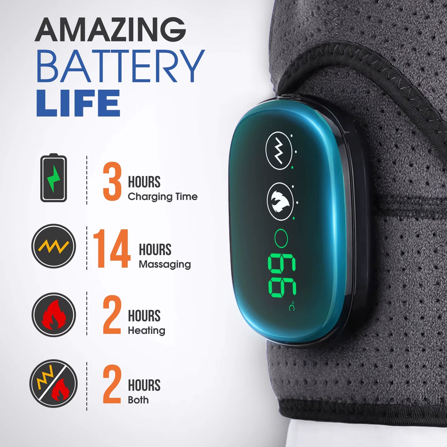 Electric Heating Shoulder Massage Heated Back Shoulder Brace Adjustable Heating Shoulder Massage Belt for Arm Muscle Relaxation