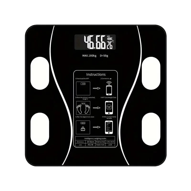 Smart Body Fat Scale Bluetooth Health Scale Wireless LED Digital Weight Scale Body Composition Analyzer Testing Body Fat Scale
