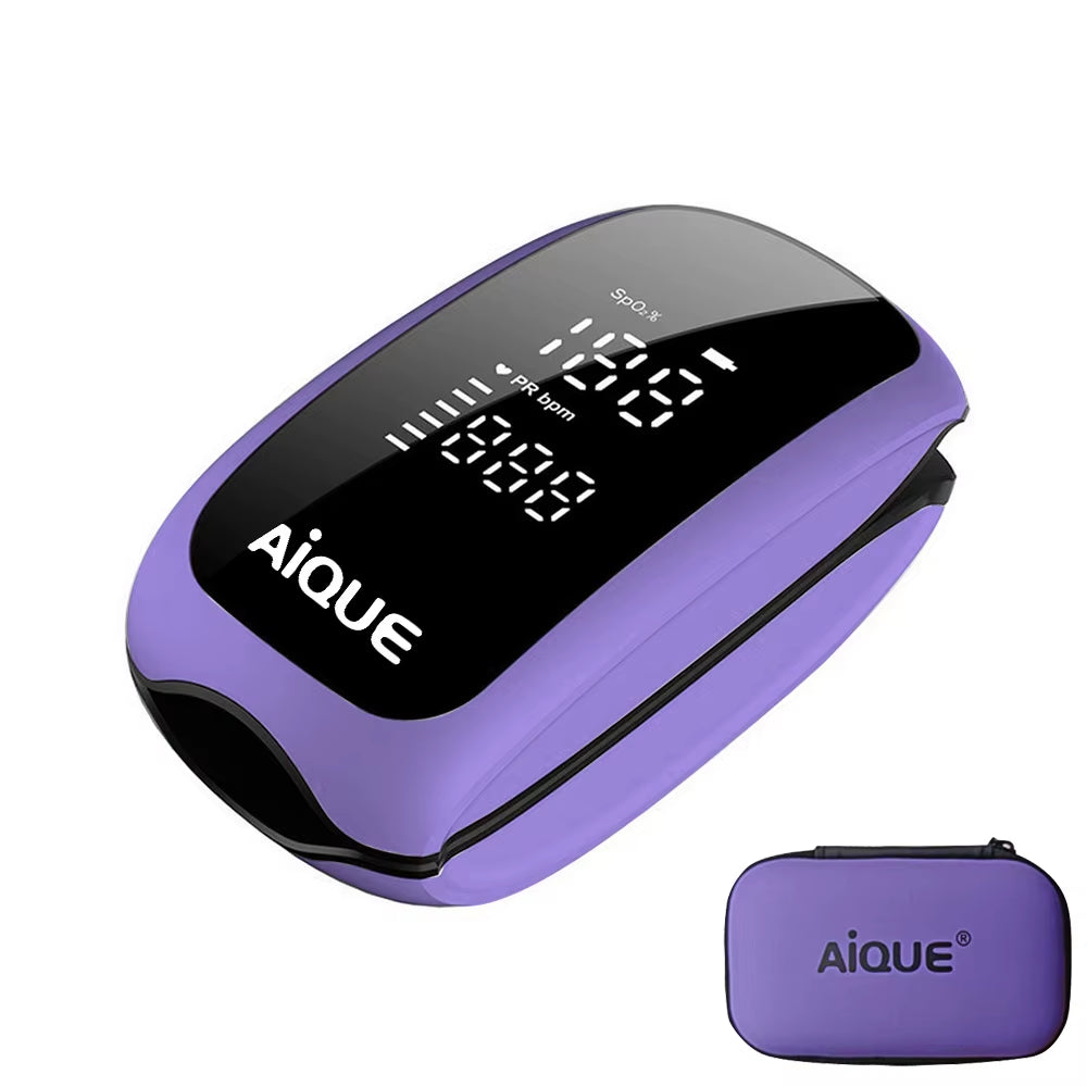 Rechargeable Medical Oximeter Strap Lanyard Fingertip Pulse Oximeter Blood Oxygen Saturation Monitor Digital LED Display Child