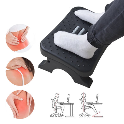 Ergonomic under Desk Footrest Massage Rollers Leg Rest Pain Relief Non-Slip Foot Stool Posture Correction as Christmas New Gift