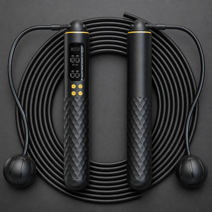 Cordless Jump Rope Digital Counter USB Rechargeable – Wireless Skipping Rope for Home Gym HIIT