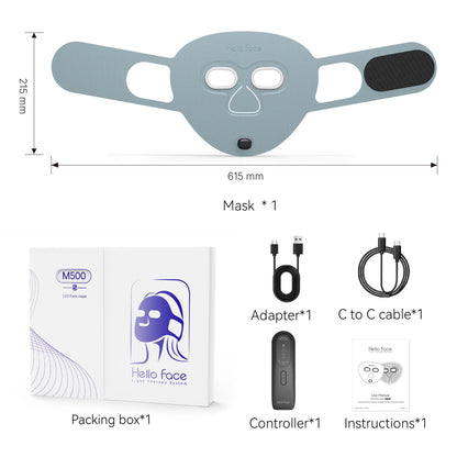 510K Wireless Near-Infrared and Red Light Therapy Facial Mask for Powerful Anti-Ageing Professional Ultra-Light Mask