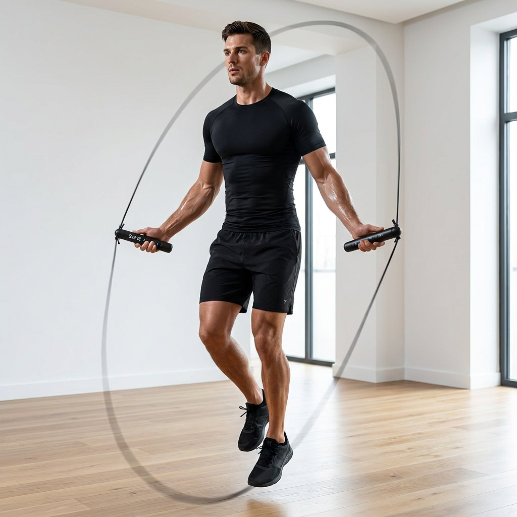 Smart Jump Rope App Tracking LED Display – Crossfit Skipping Rope for Home Gym Cardio Workout