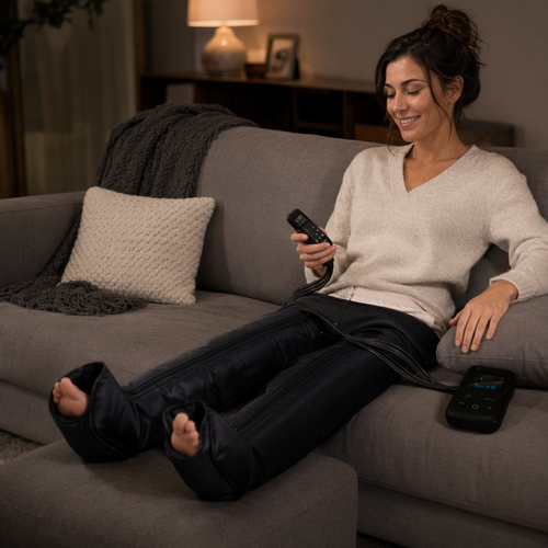 Wireless Air Compression Recovery Boots - Leg Massager & Pressotherapy System