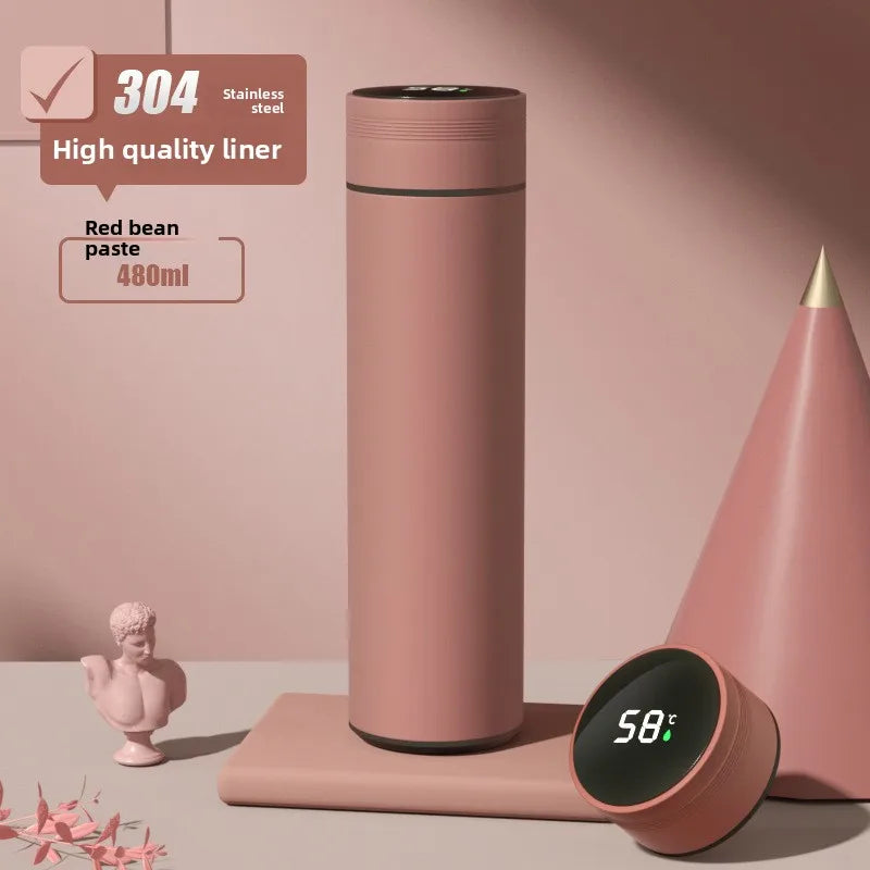316Stainless Steel Smart Thermos Mugledtemperature Display Touch Control Insulated Water Bottle Tea Separation Forchristmas Gift