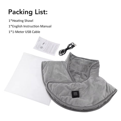 Electric Heating Shoulder Neck Pads Cervical Shawl Massager Cervical Brace Wrap Thermal Compress Relieve Fatigue Warm Back