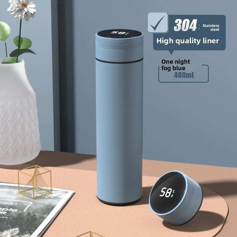 316Stainless Steel Smart Thermos Mugledtemperature Display Touch Control Insulated Water Bottle Tea Separation Forchristmas Gift