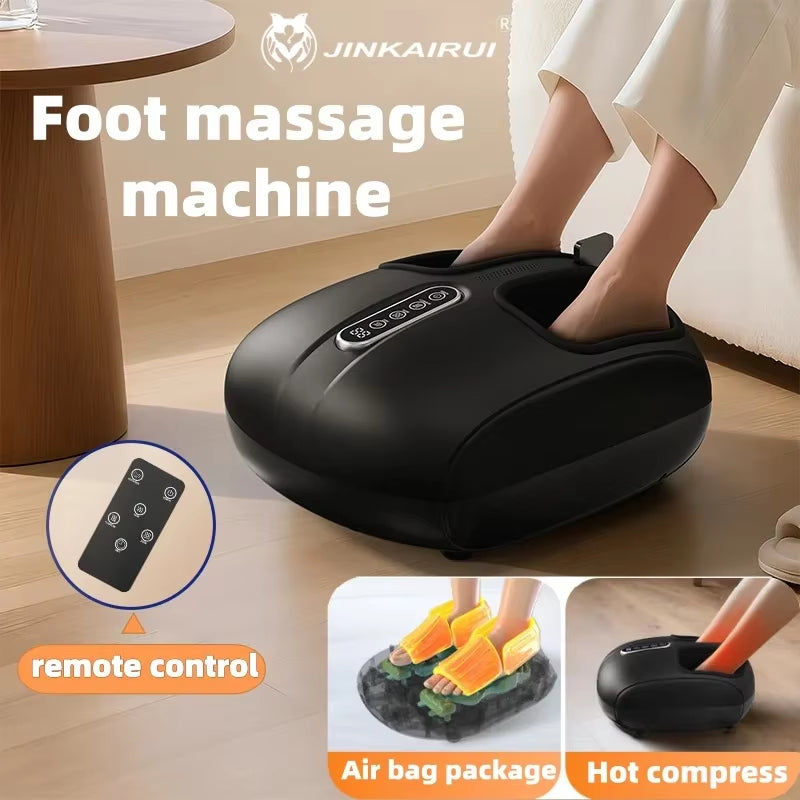 Automatic Foot Massage Machine with Fully Wrapped Rollers Sole Kneading Airbag Pressing Relaxation Foot Massager