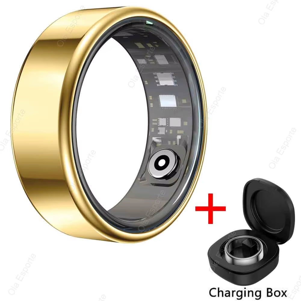 2025 New Smart Ring Men Women, Heart Rate and Blood Oxygen Monitor Smartring IP68 & 5ATM Waterproof, Multi-Sport Mode Rings Man