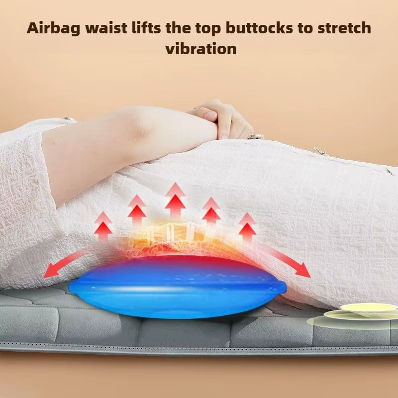 Electric Full Body Massage Mattress with Heating Hand Control Shoulder Neck Waist Airbag Back Kneading Vibration Massage Cushion