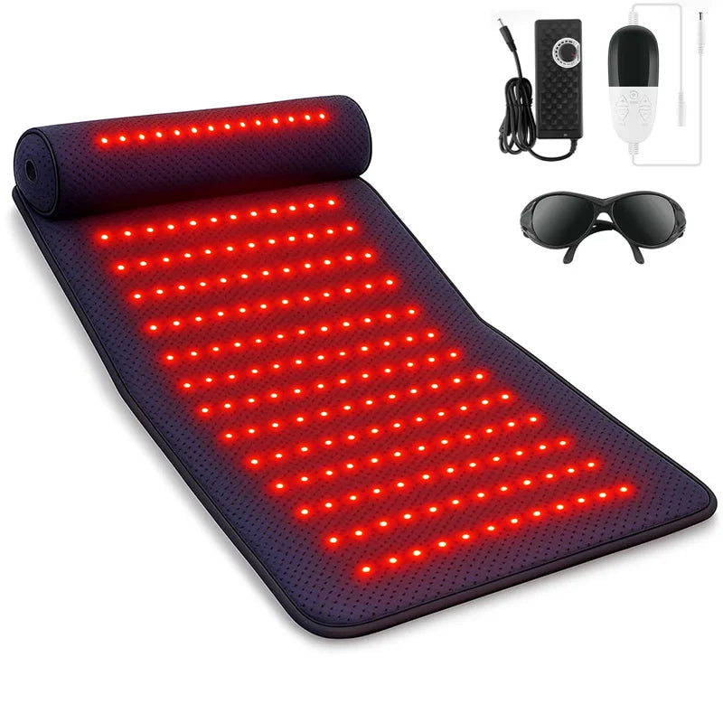 Red Light Therapy Mat Far Infrared Heating Pad Pain Relief 3D Neck Support Professional Massage Mat Home Muscle Relaxation Body