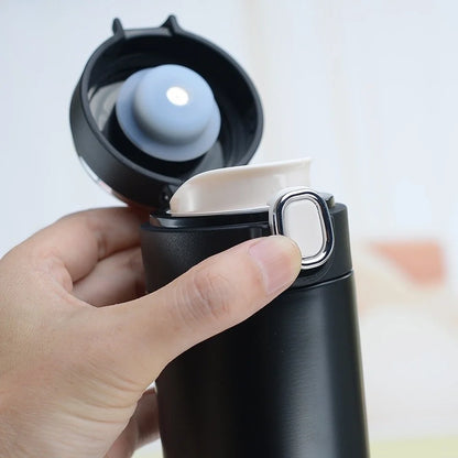 1Pc 400ML Smart Thermos Stainless Steel Water Bottle Led Digital Temperature Display Coffee Thermal Mugs Intelligent Insulation