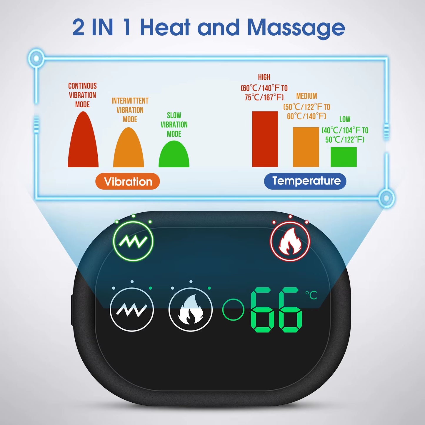 Electric Heating Shoulder Massage Heated Back Shoulder Brace Adjustable Heating Shoulder Massage Belt for Arm Muscle Relaxation