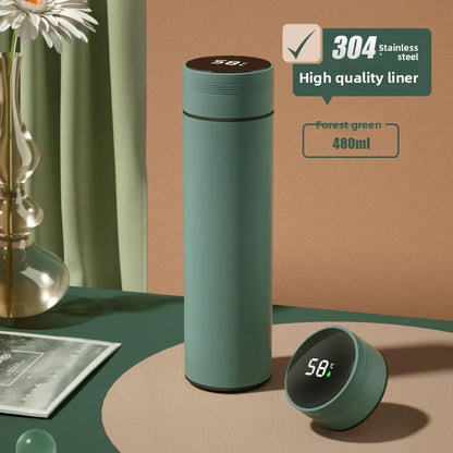 316Stainless Steel Smart Thermos Mugledtemperature Display Touch Control Insulated Water Bottle Tea Separation Forchristmas Gift