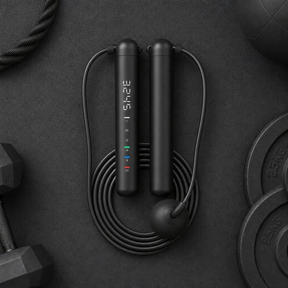 Smart Jump Rope App Tracking LED Display – Crossfit Skipping Rope for Home Gym Cardio Workout