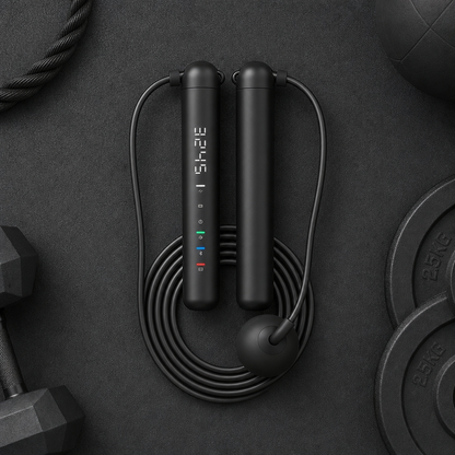 Smart Jump Rope App Tracking LED Display – Crossfit Skipping Rope for Home Gym Cardio Workout